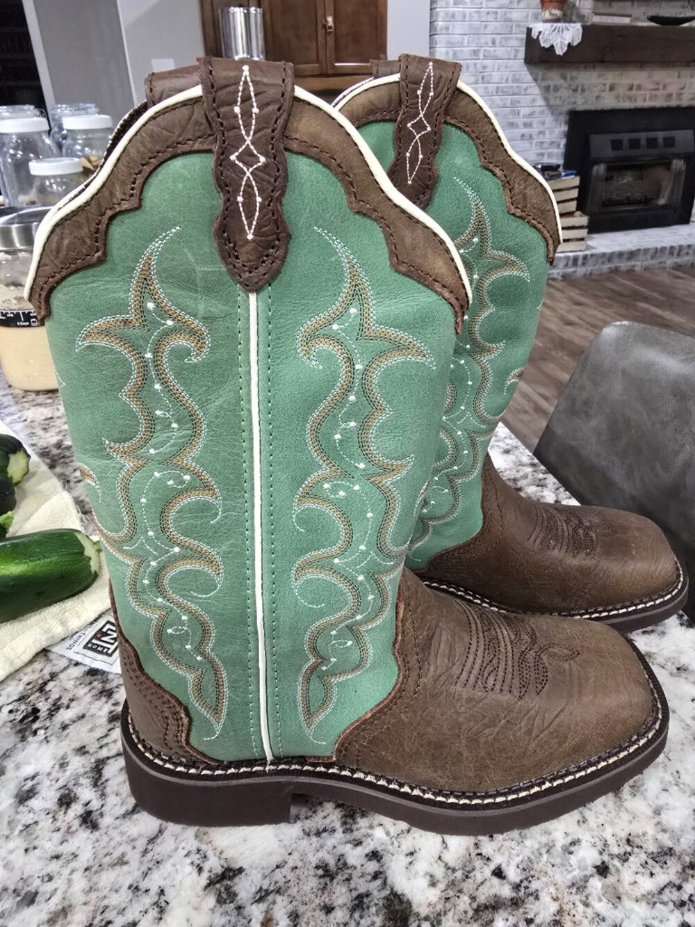 NWT Justin Gypsy Boots Womens 6.5b 2904 Turquoise Western Rodeo Riding Horse